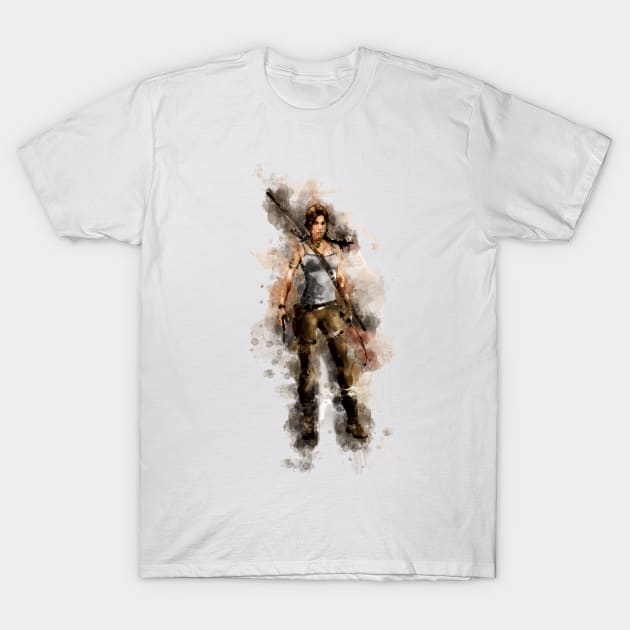 Tomb Raider - Lara *watercolor* T-Shirt by Stylizing4You